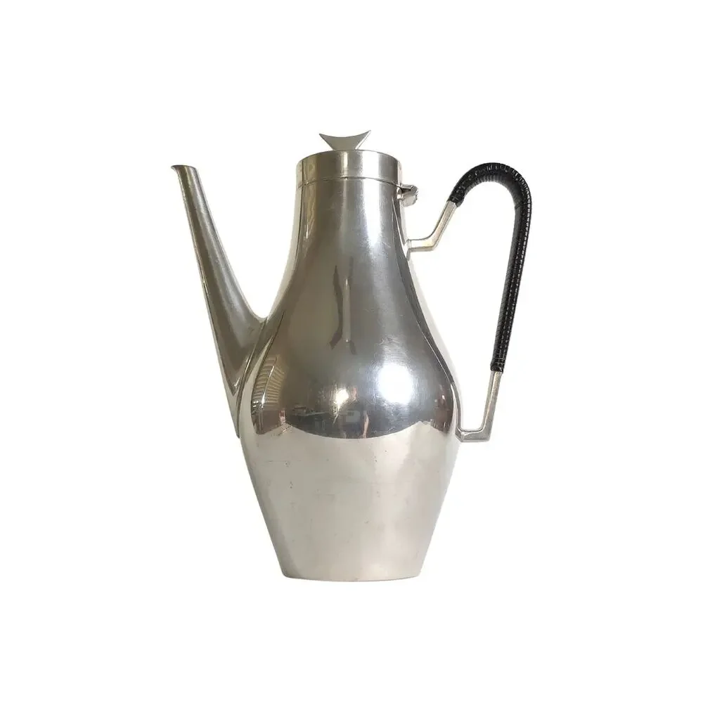 Reed & Barton MCM Pewter Coffee Pot, Denmark Pattern, John Prip Designer